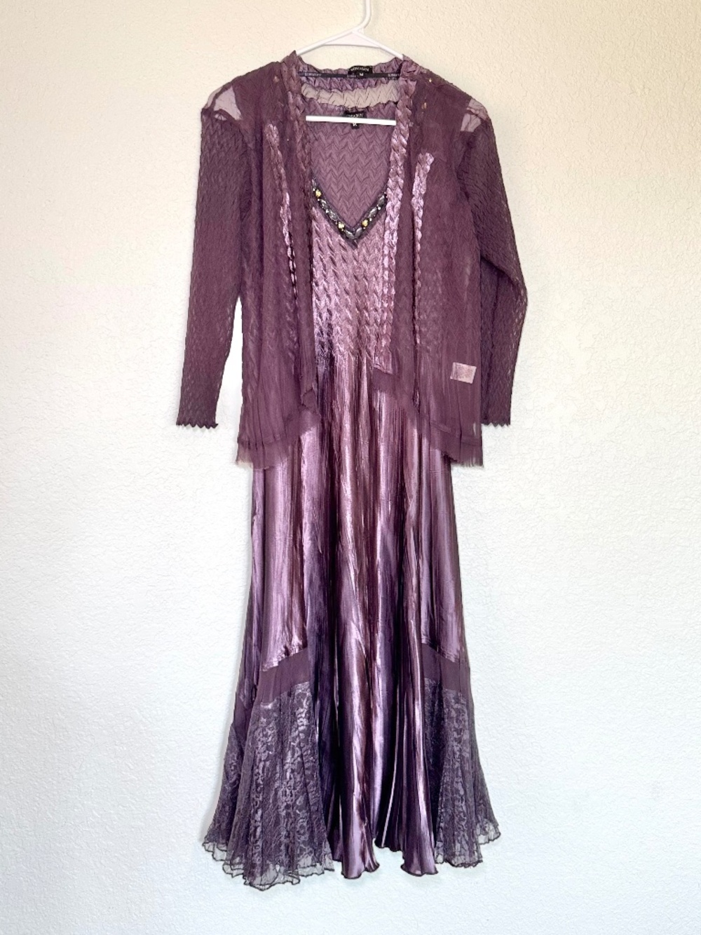 Komarov Jacket Dress Set M Purple Whimsygoth Fairycore Romantic Flattering